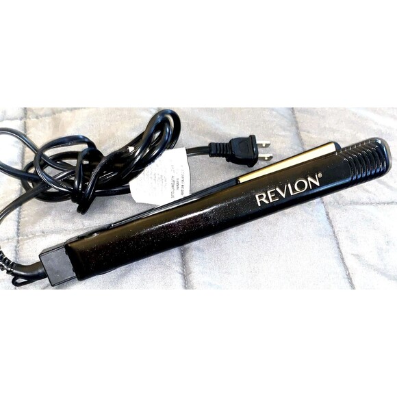 Revlon 1” RVST2046 Gold Black Ceramic Tourmaline Flat Iron Straightener - Tested - Picture 4 of 5